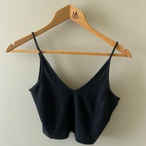 Brandy Melville V-Neck Black Crop Top
